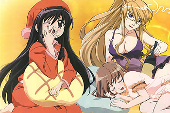 Sleep Over, shakugan no shana, kazumi, anime, shana HD wallpaper