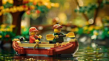 LEGO Adventure Rowboat, man made, lego HD wallpaper