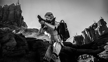 Stormtrooper, stormtrooper, star-wars, black-and-white, monochrome HD wallpaper