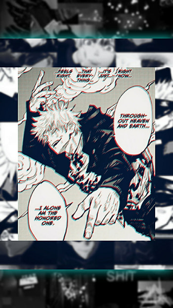 Gojo Satoru, anime aesthetic, gojo aesthetic, jujutsu kaisen, anime, manga panels HD phone wallpaper