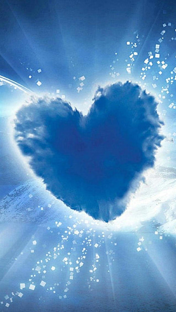 Blue Heart, Aesthetic Blue HD phone wallpaper
