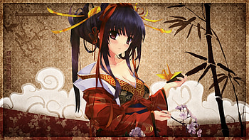 Art, anime, original, Japanese, traditional dress HD wallpaper
