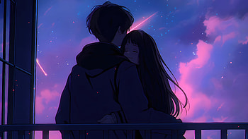 Home In Your Arms, anime-couple, anime-girl, anime-boy, anime, artist, artwork, digital-art HD wallpaper