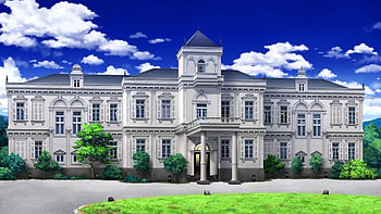 Anime mansion , Japanese animation, Fantasy world, Imaginary architecture HD wallpaper