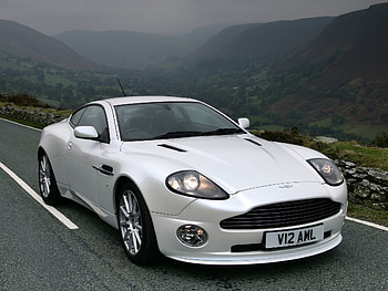 Auto, Mountains, Aston Martin, Cars, Front View, 2004, V12, Vanquish HD wallpaper
