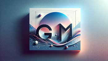 Abstract GM Monogram, good morning, Abstract, design, logo HD wallpaper