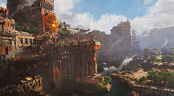 Epic Fantasy Cityscape, fantasy, city, fantasy city HD wallpaper