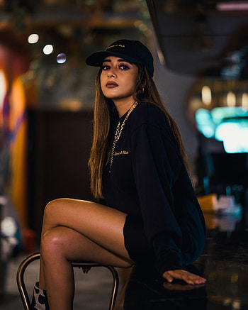 Tina Dutta, lip, cap HD phone wallpaper