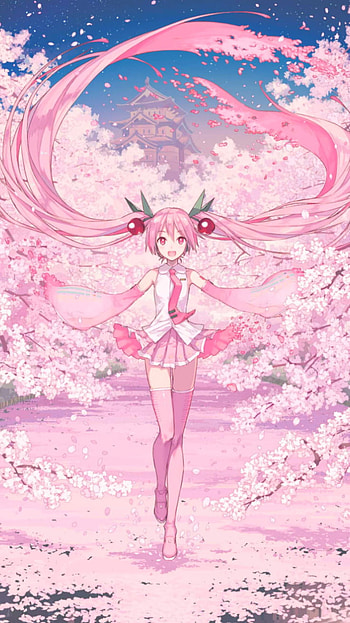 Sakura Miku HD phone wallpaper
