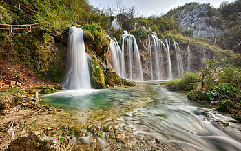 waterfalls, river, fun, cool, nature HD wallpaper