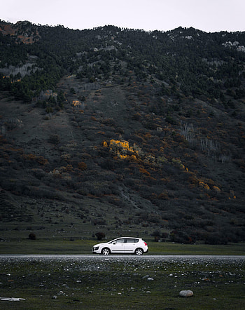 Mountains, Cars, Road, Car, Machine, Side View, Slope HD phone wallpaper