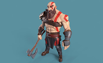 Kratos God Of War Digital Art, kratos, god-of-war, artwork, games, artist, artstation HD wallpaper