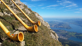 Switzerland, Alphorn musical instrument, Mountain brass instrument, Woodwind instrument HD wallpaper
