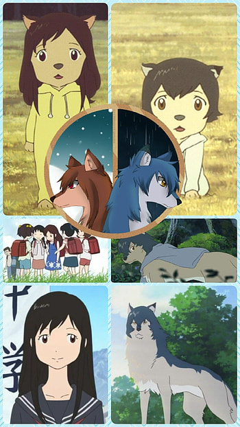 Wolf Children, Heartwarming anime, Ame & Yuki, Endearing family story HD phone wallpaper