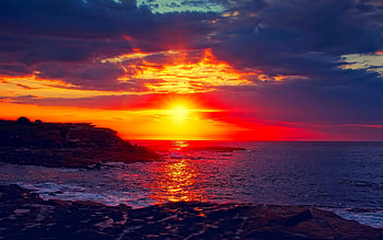 Summer sunset, Enchanting colors, Warm glow, Serene moment HD wallpaper