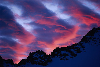 Lenticular Clouds at Sunset, clouds, sky, lenticular, sunset HD wallpaper