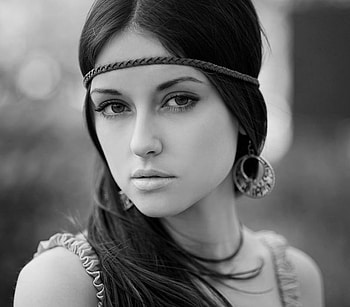 PORTRAIT, graphy, face, bw, girl, beauty HD wallpaper