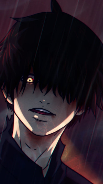 Tokyo Ghoul:re — Kaneki in the Rain (Yellow‑Eyed ), Tokyo Ghoul, rain, black hair, yellow eyes, Ken Kaneki, Anime, Tokyo Ghoul:re, Rain Anime HD phone wallpaper