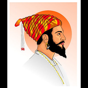 Shivaji Maharaj, Op, art, vector HD phone wallpaper