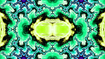 Trippy Psychedelic Fractal, trippy, psychedelic, aesthetic, green, Abstract, fractal, abstract green HD wallpaper