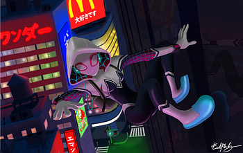 Spider Gwen , gwen, gwen-stacy, artwork, artist, digital-art, superheroes, behance HD wallpaper
