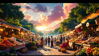 Farmers Market Delight: A Ultra Experience, farmers market, market, fruit, people HD wallpaper