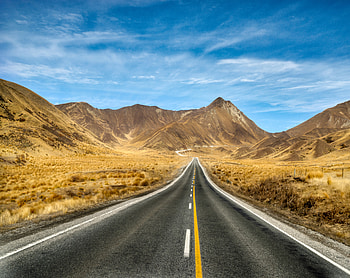 New Zealand Open Roads To Mountains , road, mountains, nature HD wallpaper