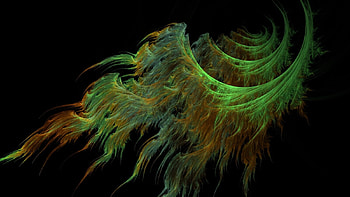 Dreams, luminos, wing, green, hecate100, black, abstract HD wallpaper