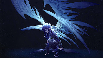 Angel Anime, angel, anime, artist, artwork, digital-art, wings HD wallpaper