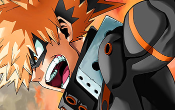 Katsuki Bakugo, battle, My Hero Academia, manga, Boku no Hero Academia, Katsuki Bakugo My Hero Academia, Katsuki, artwork, Katsuki Bakugo Boku no Hero Academia HD wallpaper
