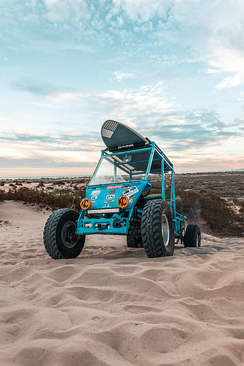 Transport, Beach, Sand, Miscellanea, Miscellaneous, Surfboard, Buggy HD phone wallpaper
