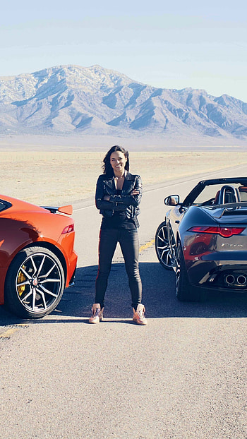 Michelle Rodriguez, Jaguar sports car, Sony Xperia , Celebrity HD phone wallpaper
