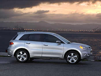 Water, Sky, Mountains, Acura, Cars, Lights, Side View, Style, Akura, Silver Metallic, Rdx HD wallpaper