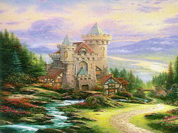 Guardian Castle, sweet, path, castle, country, stream HD wallpaper