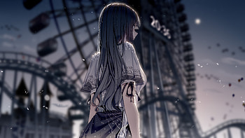 Anime Girl In A World Of Wonder, anime-girl, anime, alone, artist, artwork, digital-art, pixiv HD wallpaper