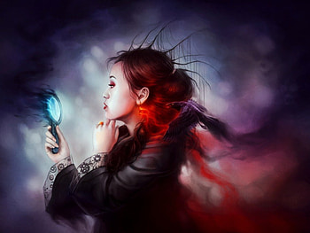 Mirror mirror, mirror, abstract, fantasy, art, girl HD wallpaper