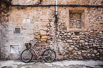 Building, Miscellanea, Miscellaneous, Wall, Street, Bicycle HD wallpaper