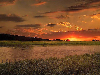 sunset, landscape, cool HD wallpaper
