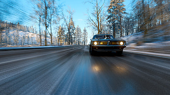 Snow, Car, Forza Horizon 4, Vehicle, Dodge Charger, Video Game, Forza HD wallpaper