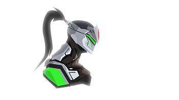 Genji, warrior, minimal, art HD wallpaper