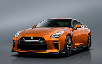 Nissan GT-R R35, orange cars, cars, front view, nissan, vehicles HD wallpaper