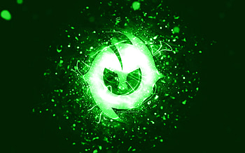 Paulo Dybala green hite logo, , green neon lights, creative, green abstract background, Paulo Dybala logo, football stars, Paulo Dybala HD wallpaper