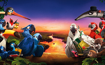 Rio 2, Animated adventure, Amazon rainforest, Musical journey HD wallpaper