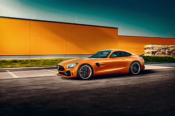 Orange Mercedes Benz Amg GT, mercedes-amg-gt, mercedes, cars, 2020-cars, behance HD wallpaper