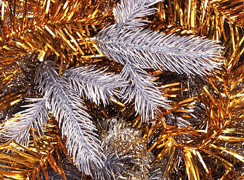 Holidays, Decorations, Gold, Holiday, Tinsel, Silver, Attribute HD wallpaper