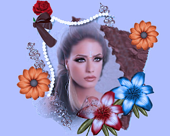 Painting, face, girl, flowers HD wallpaper