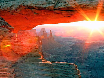 Redrock Desert, desert, sky, sun, rock HD wallpaper