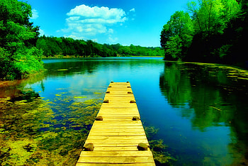 Beautiful place, blue, beautiful, lake, green HD wallpaper