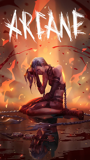 Jinx 5, Netflix, Arcane, League of legend HD phone wallpaper