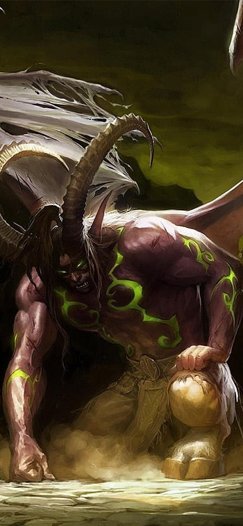 Illidan Stormrage, World of Warcraft, Enigmatic figure, Fearsome warrior HD phone wallpaper